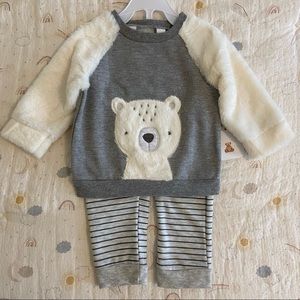Rene Rofe Polar Bear Baby Outfit 6-9 Months NWT